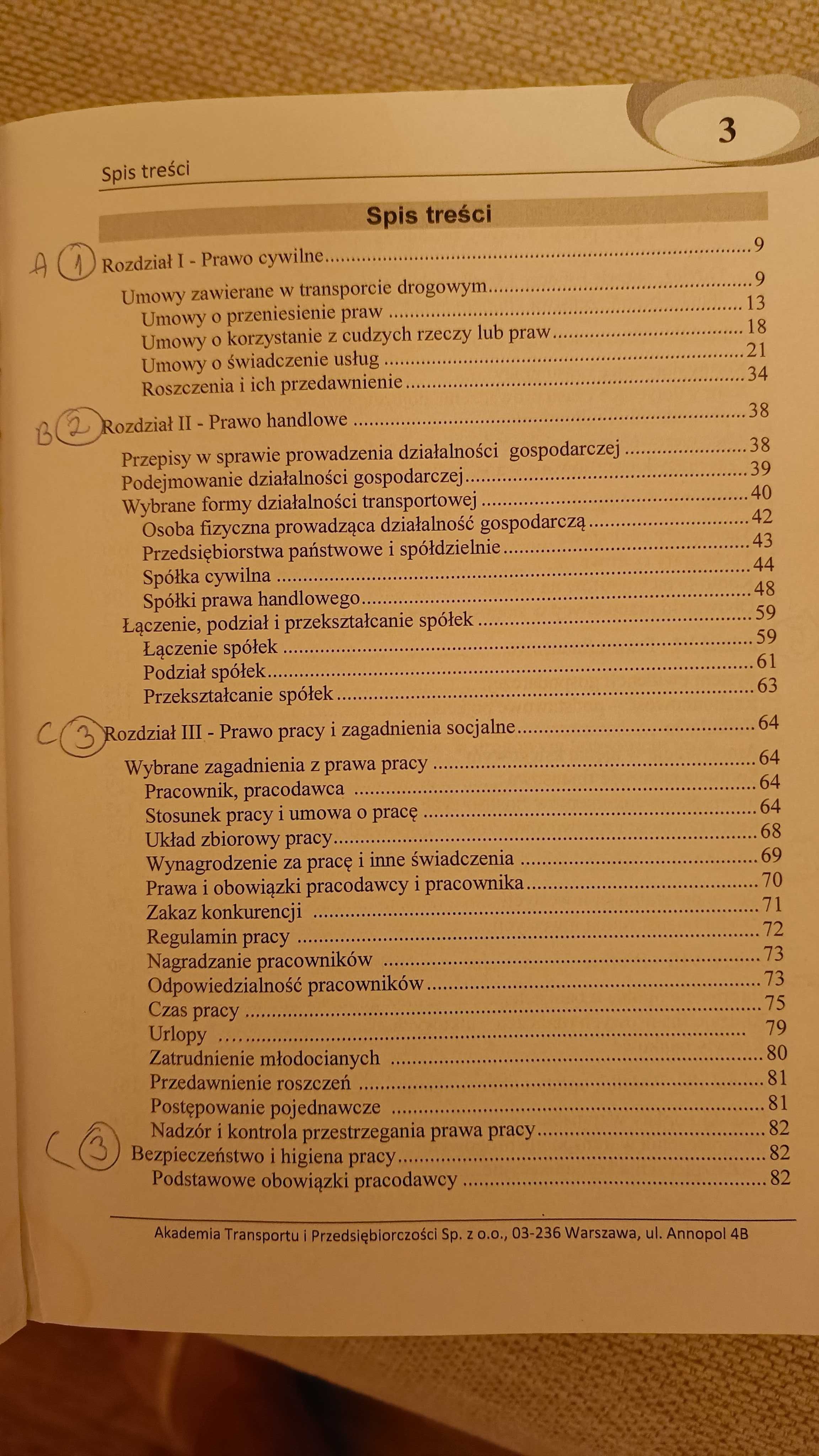 Książka Certyfikat kompetencji zawodowych przewoźnika drogowego