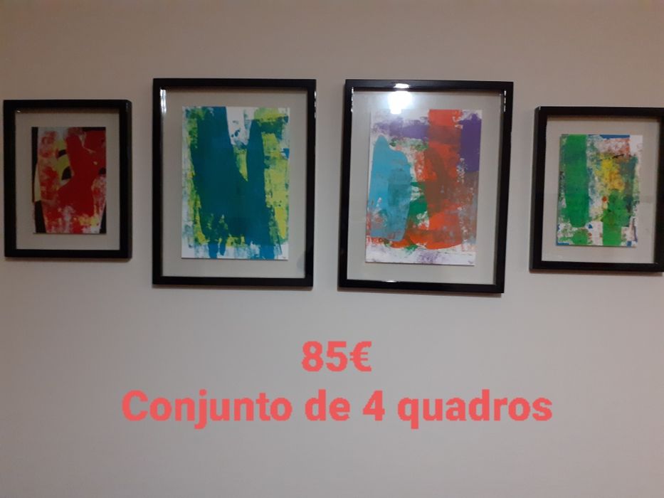 Para venda,conjunto de 4 quadros,10€ cada