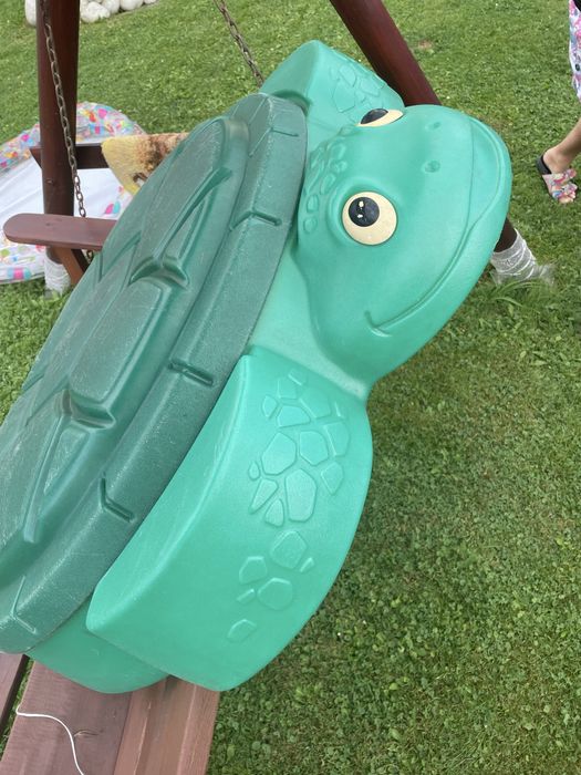 Zamykana piaskownica plastikowa żółw