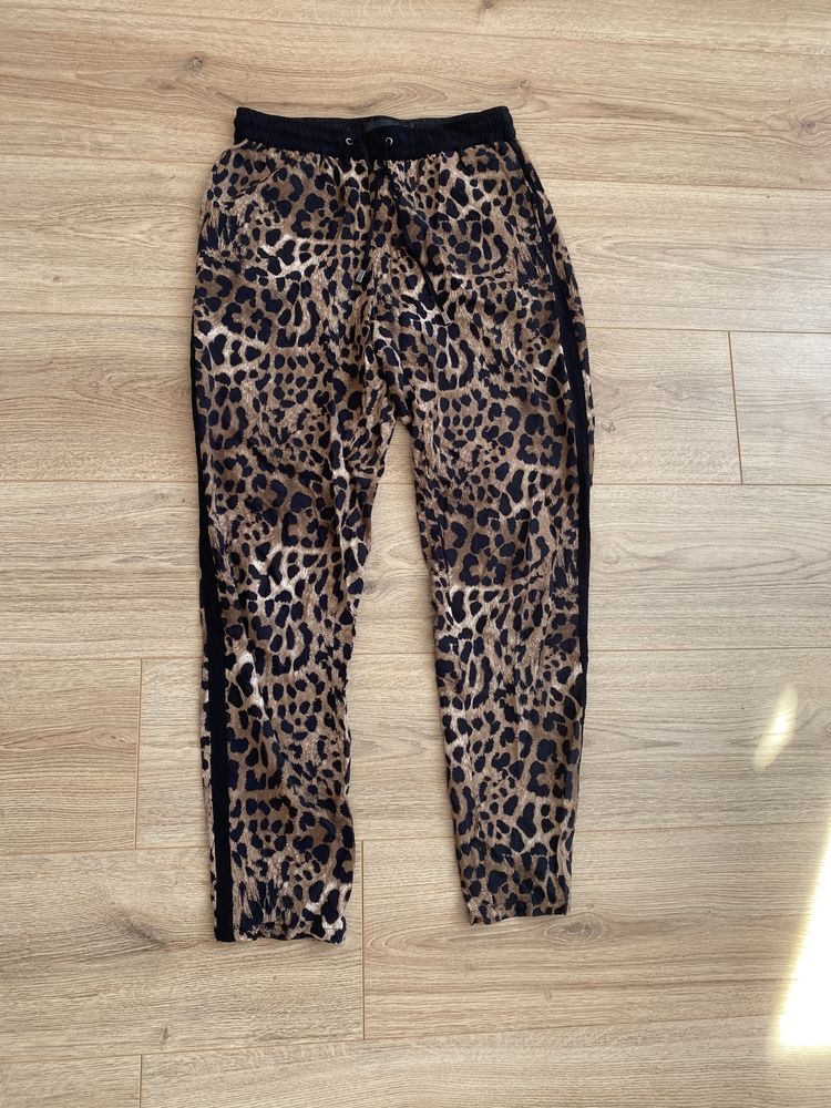 Тренд леопардові штани брюки з лампасами Tally Weiji