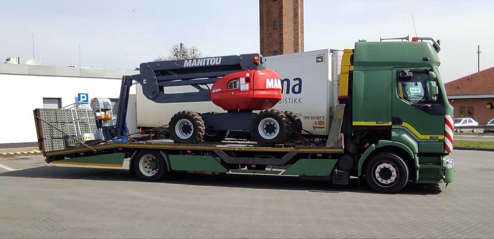 Transport maszyn rolniczych, budowlanych, traktory, pomoc drogowa