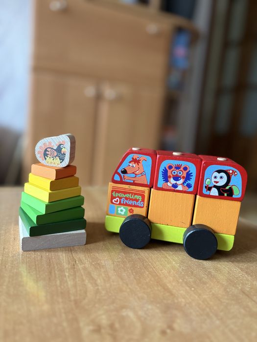 Дитячий деревʼянний конструктор Cubika