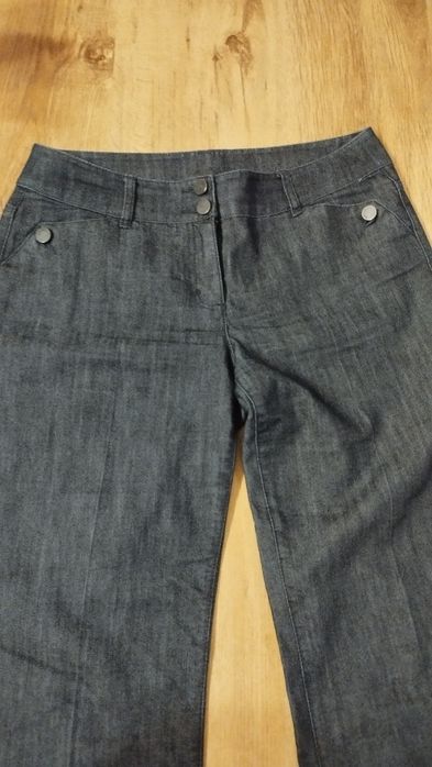 Jeansy szerokie 40 ciemne L petite