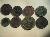 Lote 8 moedas da Monarquia,  V e X  Reis , D. Luis