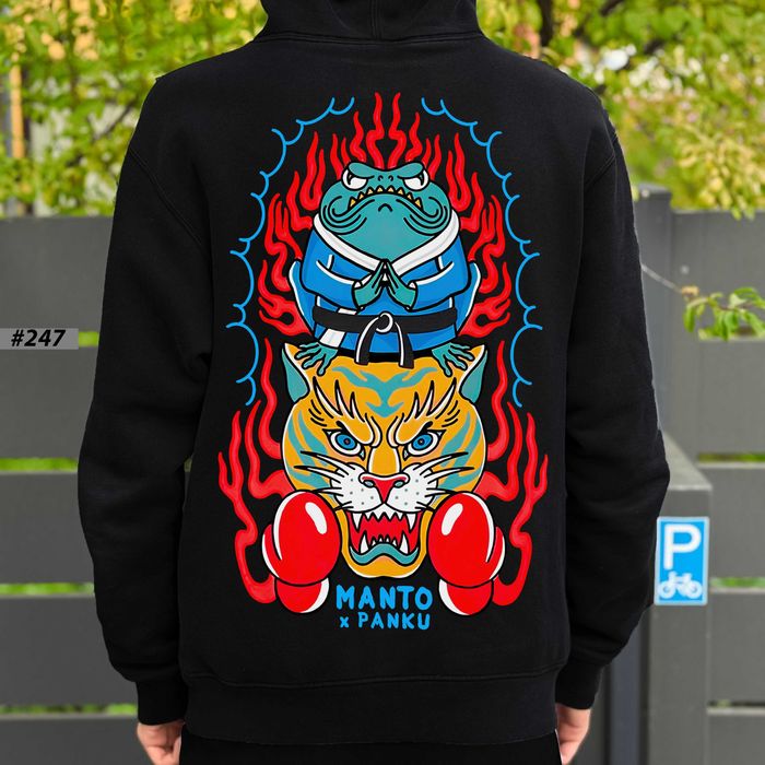 Худи MANTO Society Черное | Зипка Кофта МАНТО | Биг Лого Принт