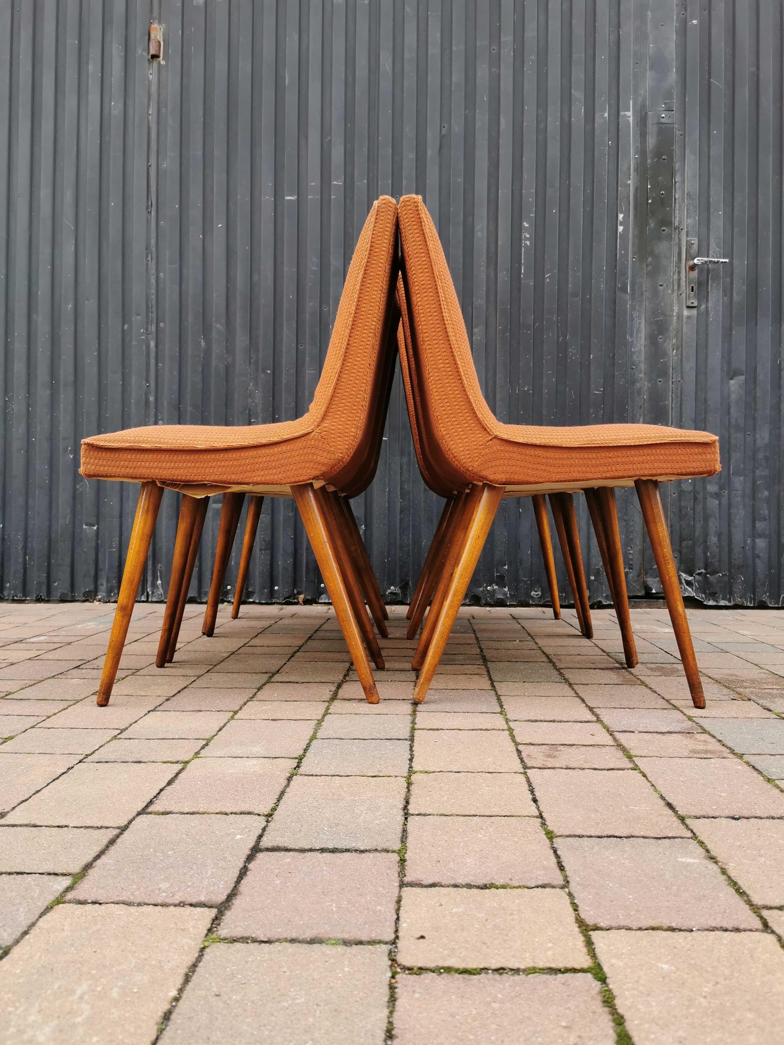 Krzesła typ 200/113 proj. Rajmund Hałas, PRL Design, Vintage, Loft