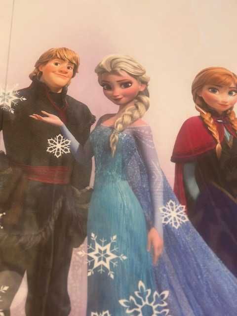 firanka / firana i 2 zasłonki / zasłony frozen kraina lodu