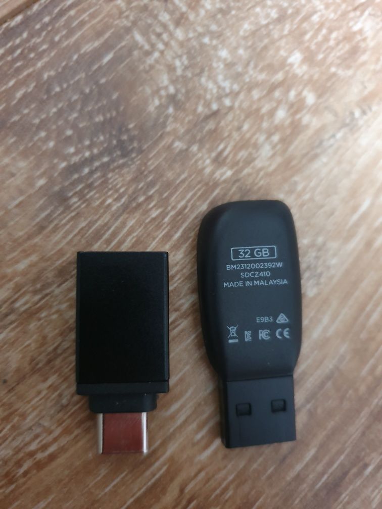Czytnik Kart , Pendrive 32GB, USB TYP C , ADAPTER