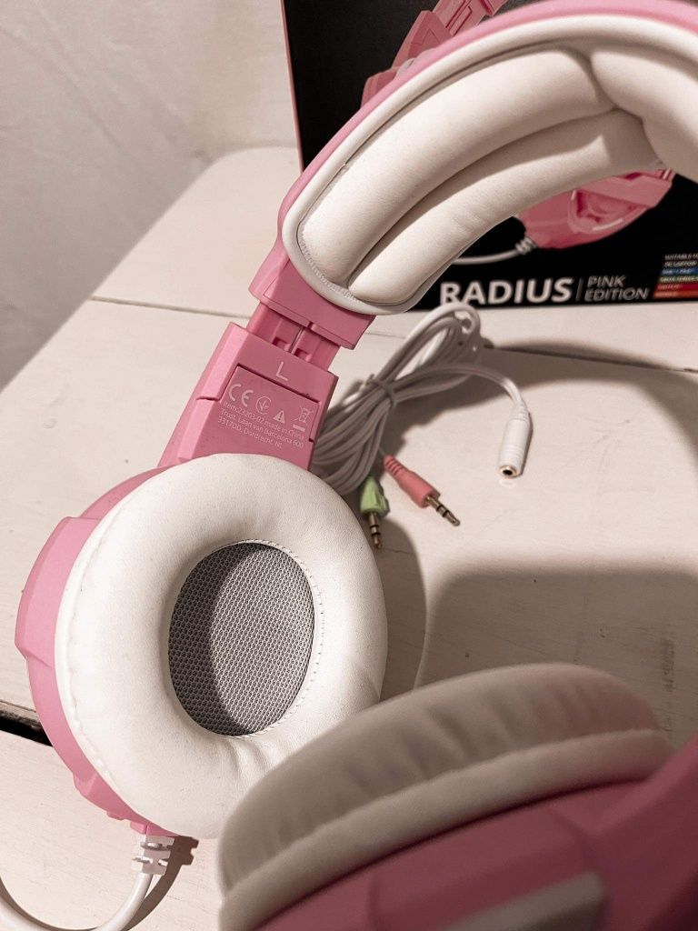 Trust Radius Pink słuchawki z mikrofonem gamingowe