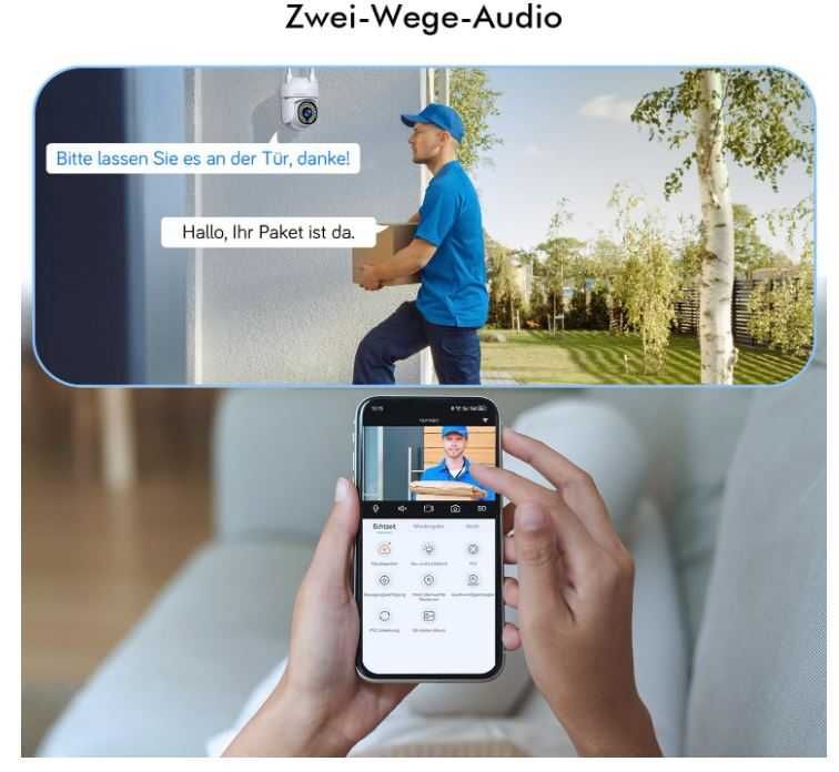 Zewnętrzna kamera  monitoringu Wifi 3MP 2K IP66