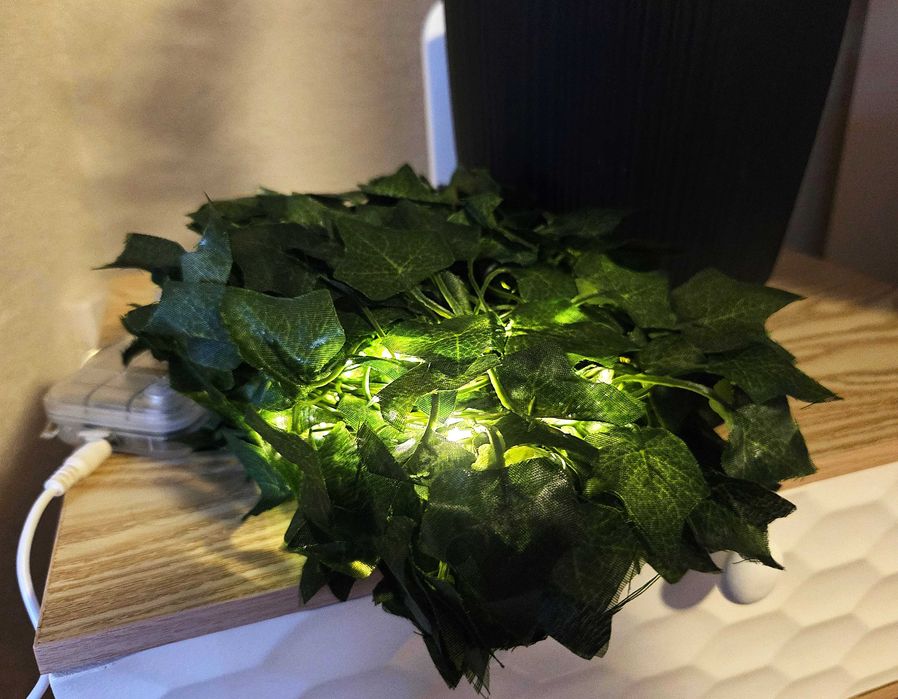 Girlanda sztuczny bluszcz z lampkami LED