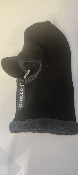 Kominiarka, czapka z daszkiem jesień,zima,wiosna, ochrona głowy,czarna