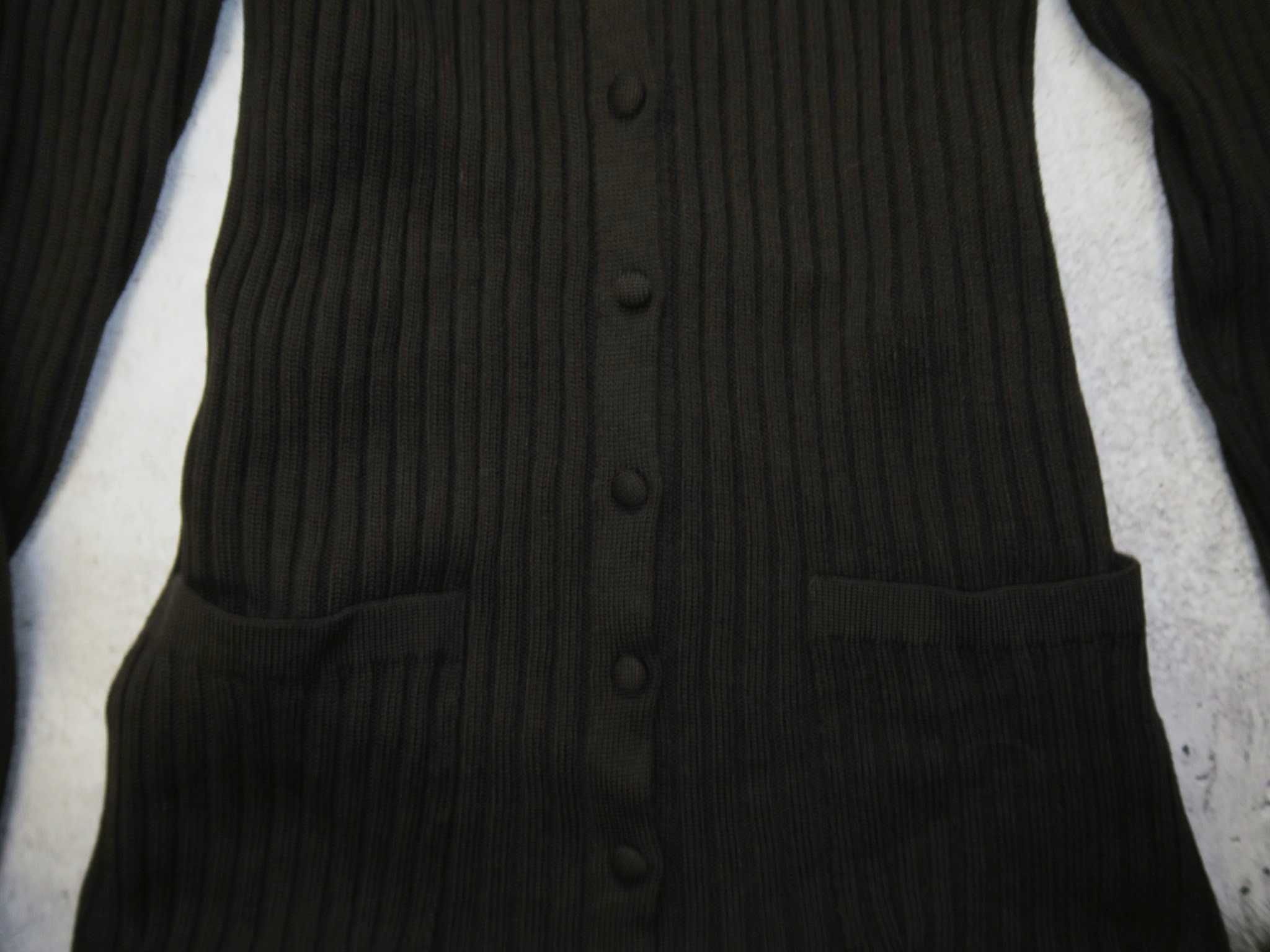 Rena Lange wełniany sweter z lisem kardigan L/XL kaszmir kaszmirowy