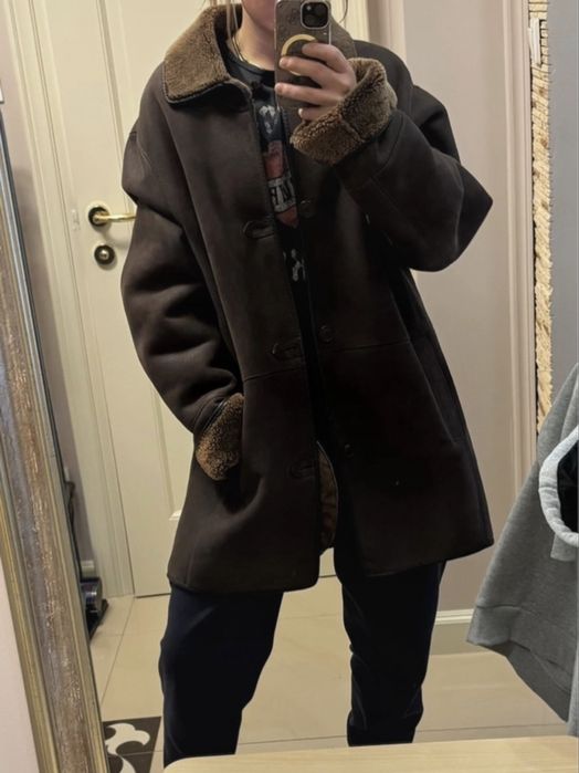 Kożuch męski długi