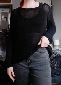 Gotycki, alternatywny sweter z wycięciem na plecach