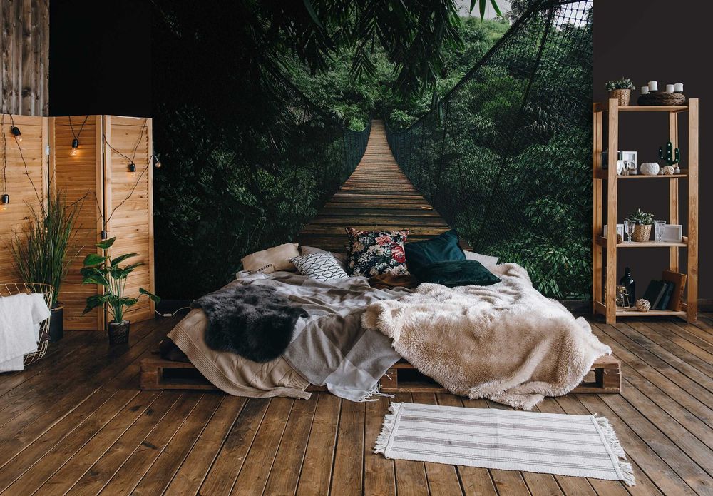 Fototapeta Most Dżungla Las Tropiki Zieleń 3D Twój Rozmiar + KLEJ