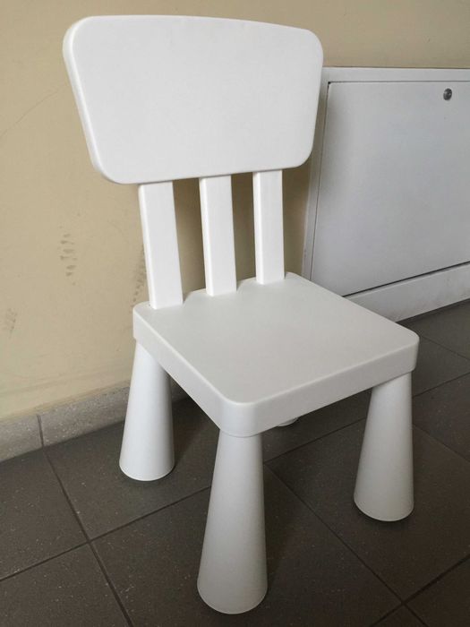 IKEA MAMMUT 16962 Krzesełko Dziecięce Białe