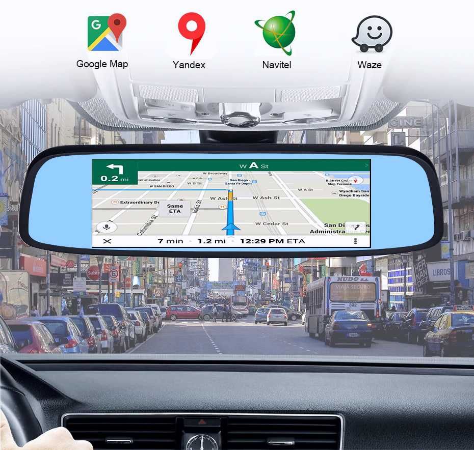 JUNSUN регистратор 1080P GPS 4G 7,84"IPS Android5 2|32Gb 2 видеокамеры