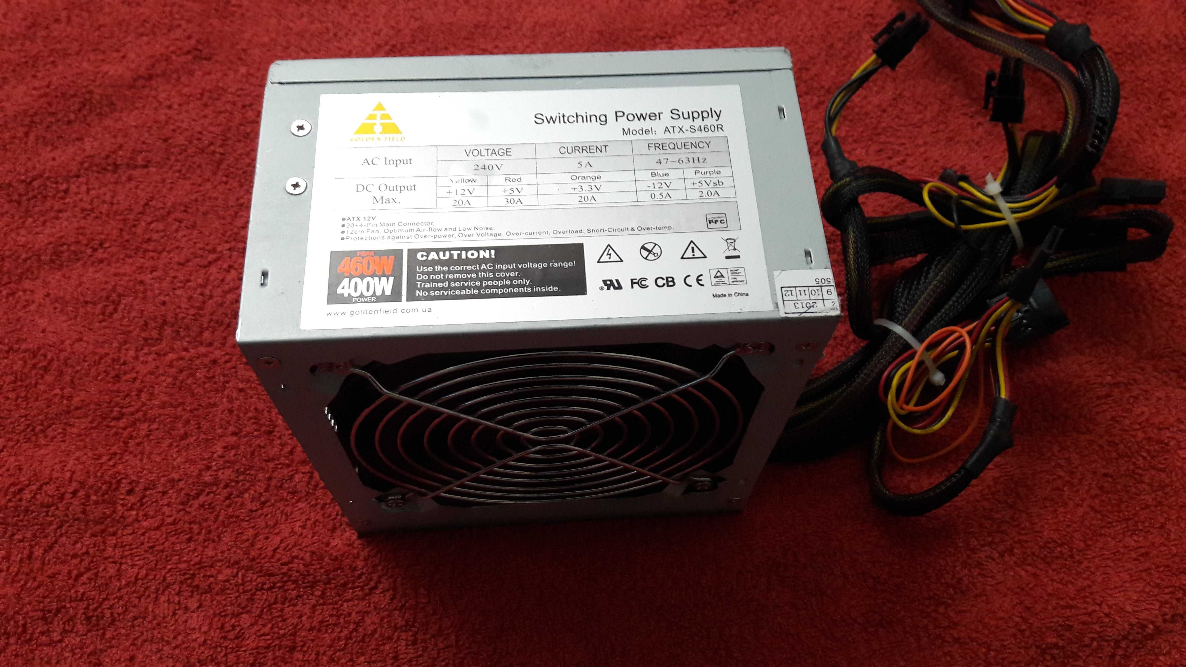 Блок питания Golden Field ATX-S460R 460w Fan-120 мм.