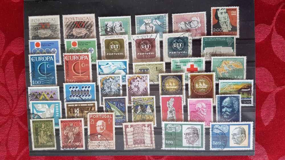 4  conjuntos de Selos de Portugal Raros e Antigos