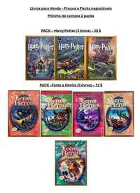 Livros - Harry Potter ; Uma aventura ; Feras e Heróis ; Outros