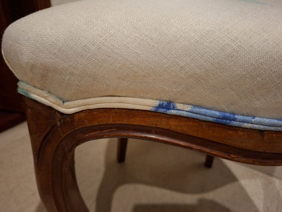 Cadeira romântica tecido inglês