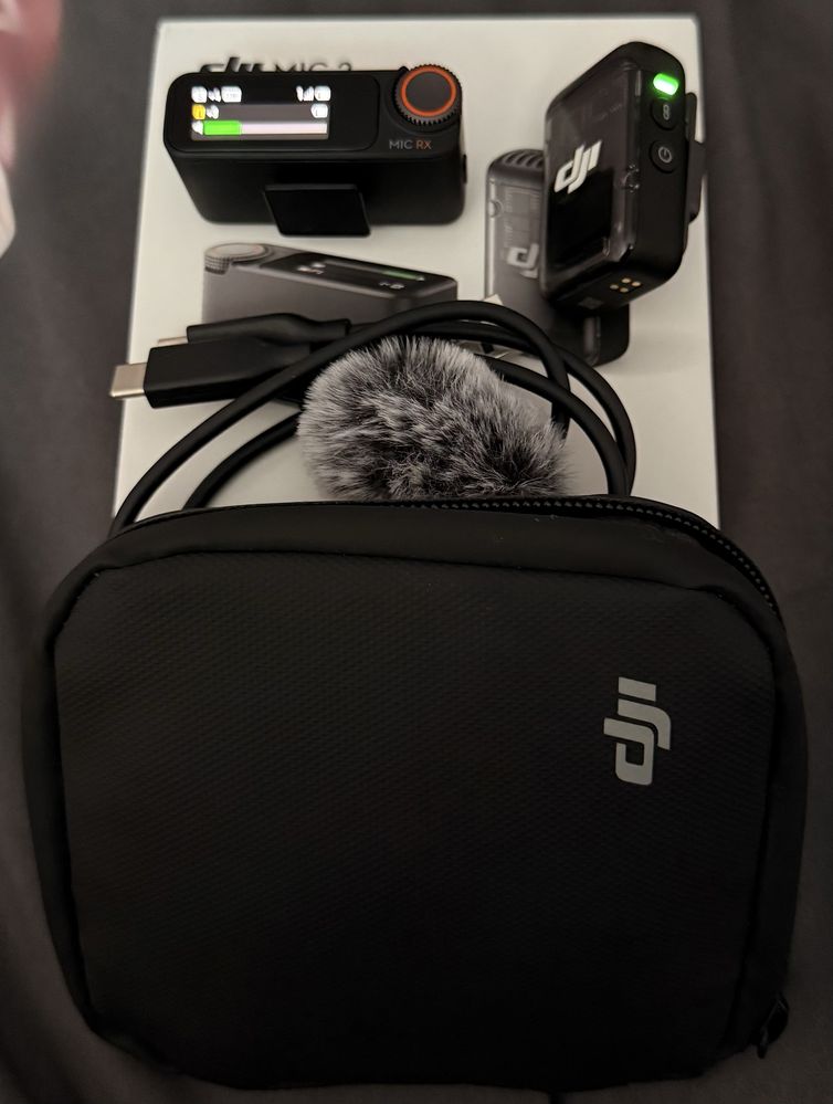 MEGA ZESTAW - DJI Mic 2 gw. Plus Gimbal DJI OM 4 se bdb.