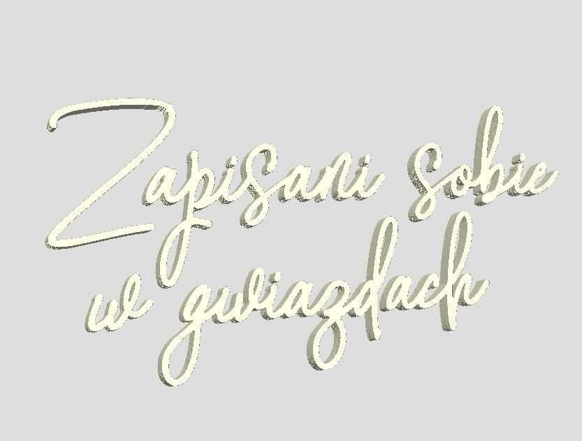 Zapisani sobie w gwiazdach napis wiszący led, ledon