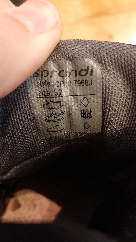 Buty sprandi rozmiar 32 wkładka 21 cm czarne chłopięce