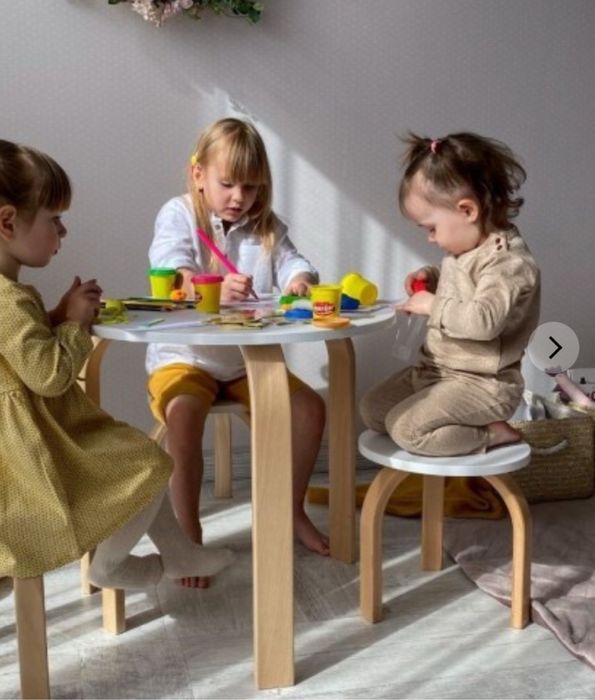 Дитячий столик та стілець Верес Монако біло-буковий