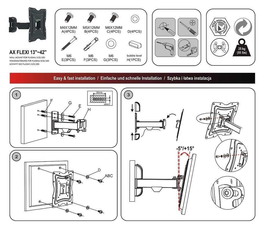Suporte Lcd Opticum Ax Flexi 13/42