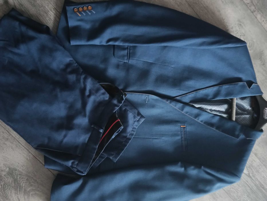 Garnitur męski xxl granatowy