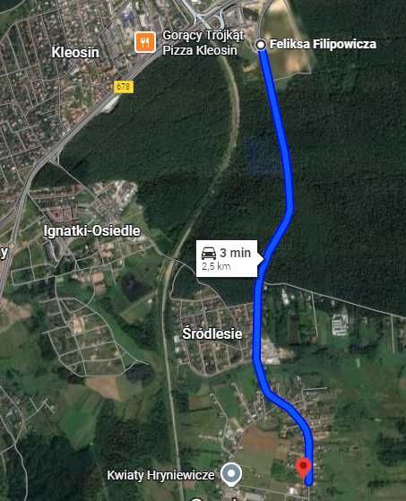 Działka 2 km od Białegostoku przy drodze powiatowej-z domem lub bez.