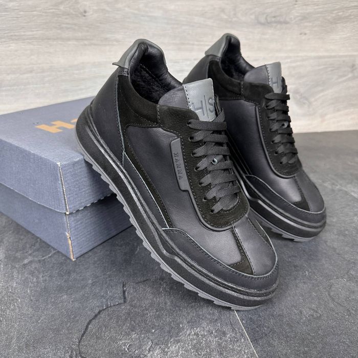 Чоловічі шкіряні зимові кросівки