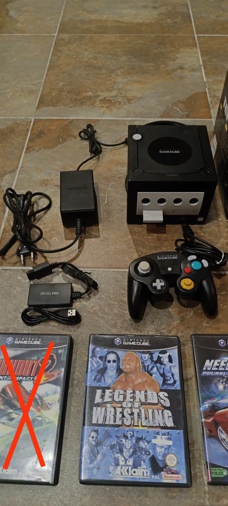 Consola nintendo GameCube + Volante/pedais + Jogos + Cartão Memória