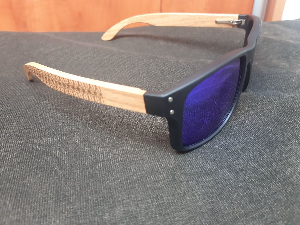 Okulary przeciwsłoneczne drewniane z filtrem UV-400 i polaryzacją