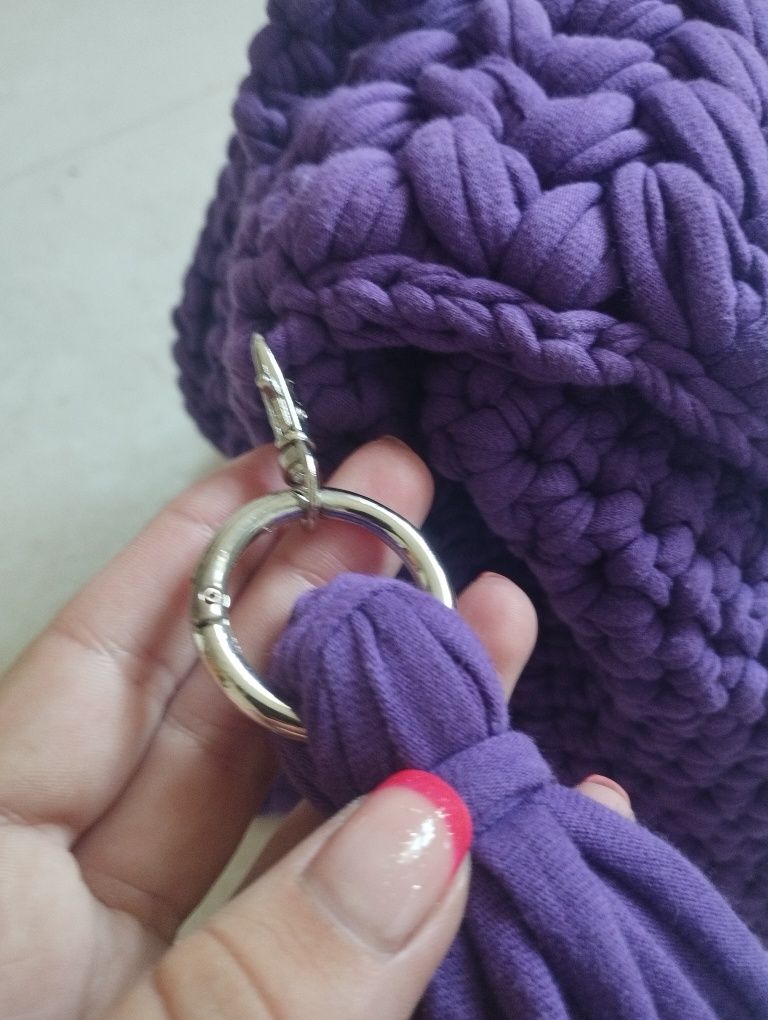Piękny pleciony makramowy boho plecak