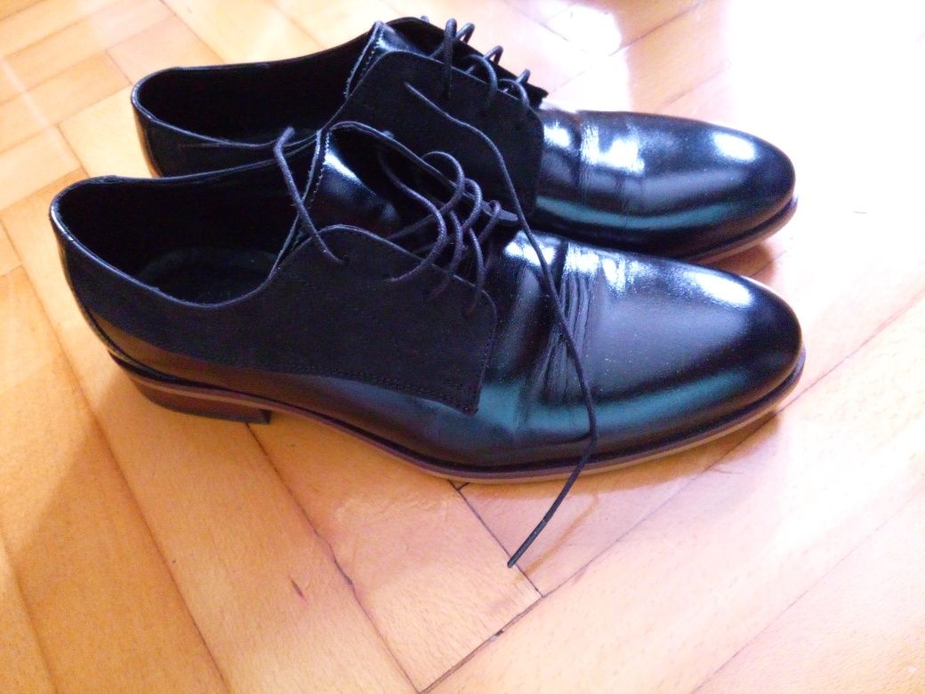 Buty skórzane eleganckie męskie młodzieżowe Gino Vertucci rozm. 39
