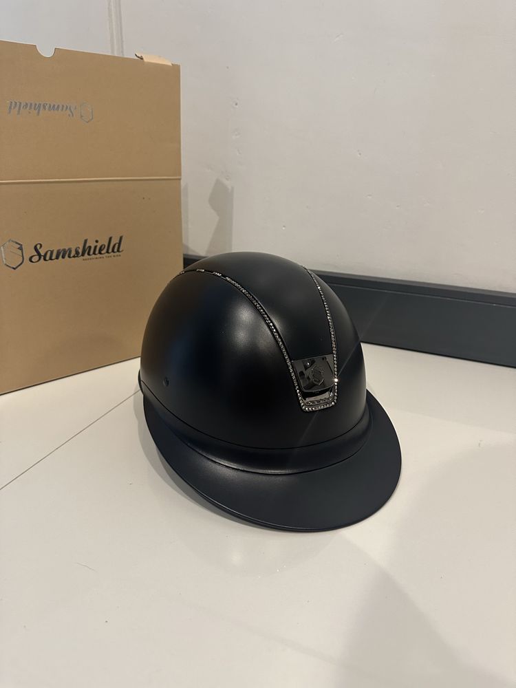 kask jezdziecki samshield miss shield 2.0 swarovski czarny 56M