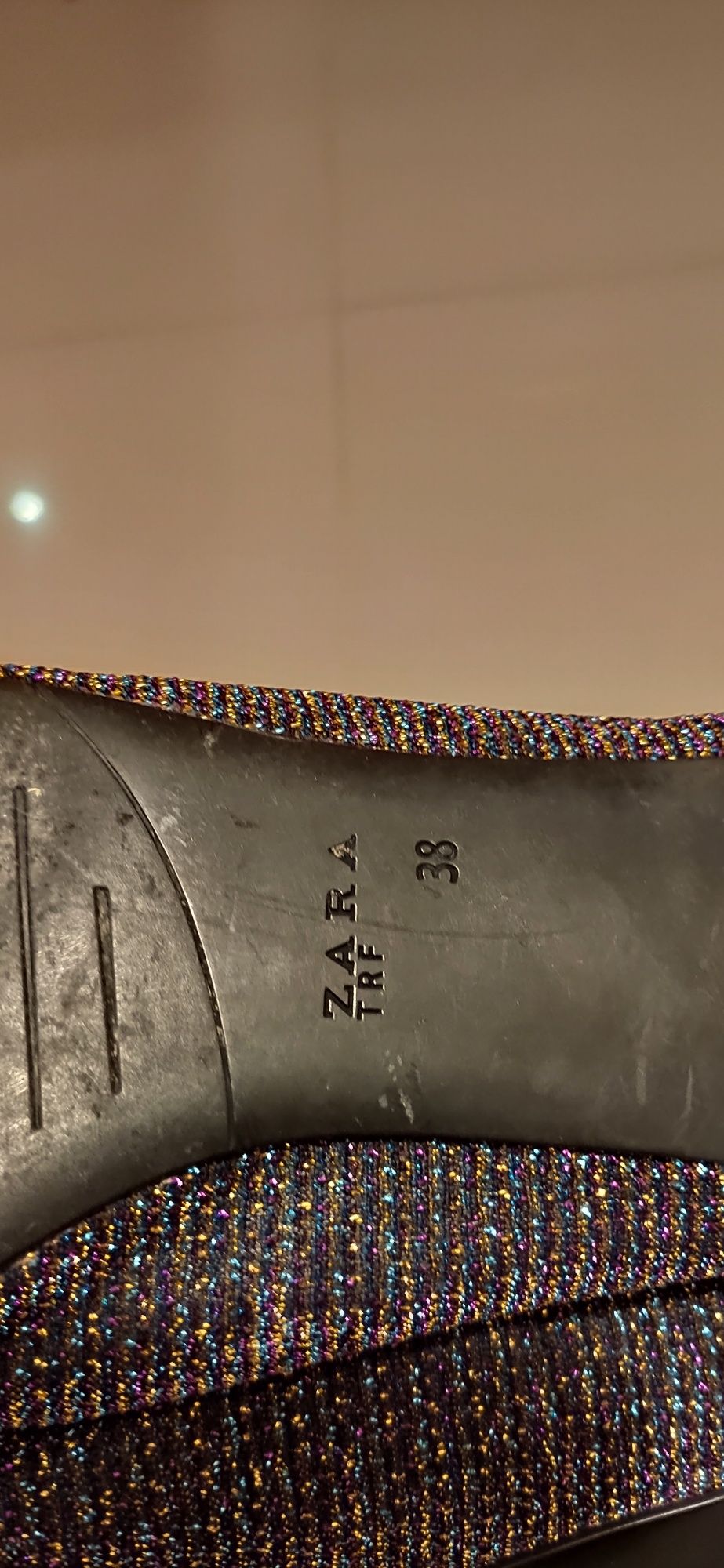 Balerinki błyszczące Zara 38 studniówka wesele !