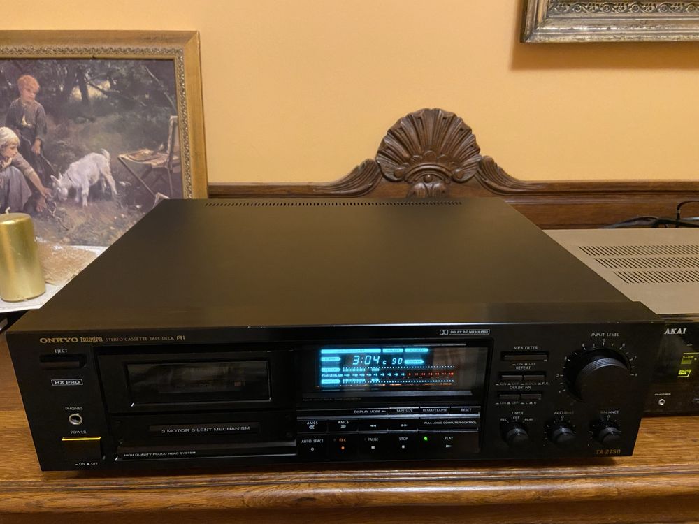 Magnetofon Onkyo Integra TA-2750, 3 silniki, nowe paski, made in japan