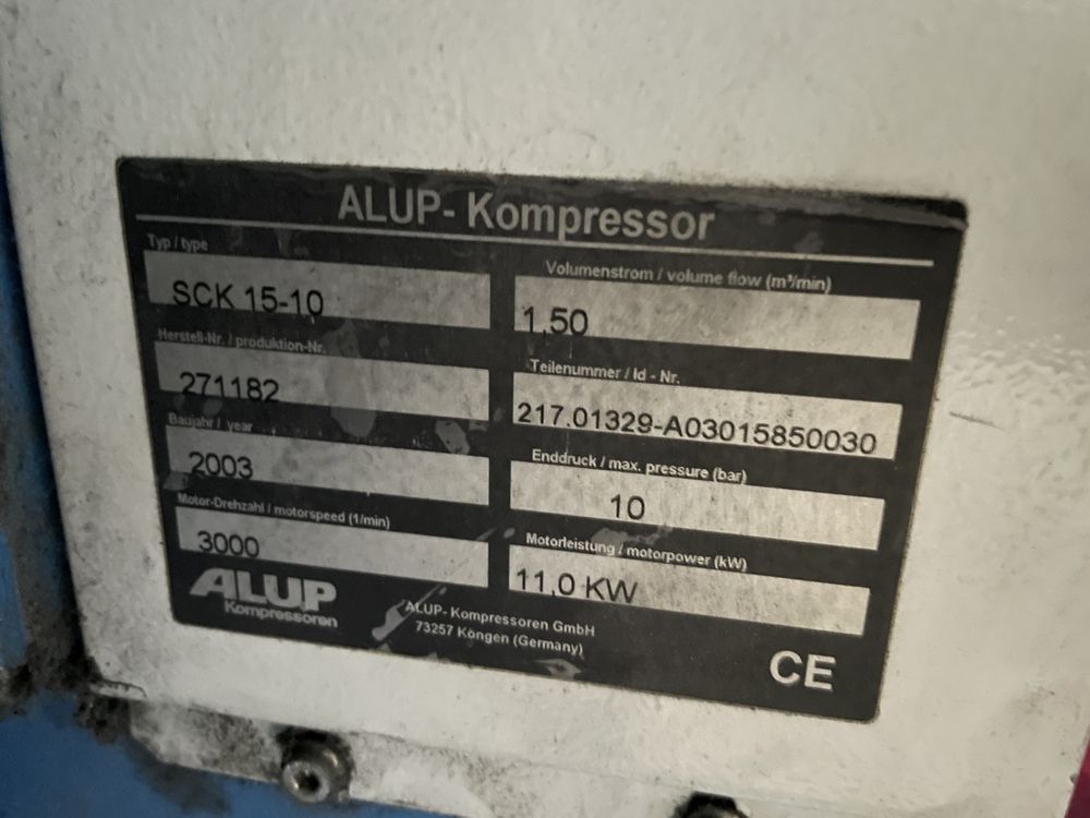 Kompresor śrubowy ALUP SCK 15-10 11kw