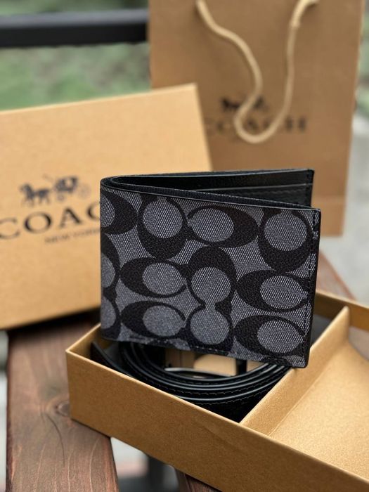 Подарунковий набір Ремінь + гаманець Coach