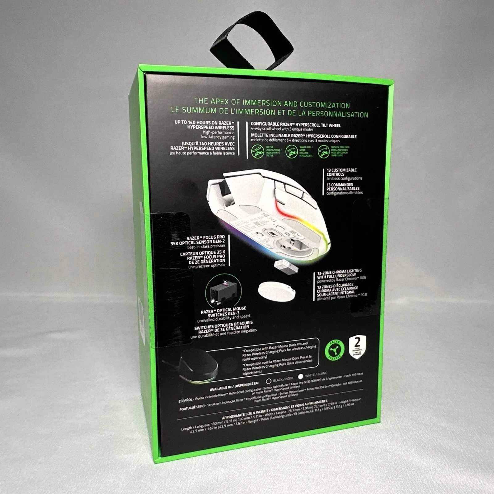 Миша Razer Basilisk V3 Pro Wireless/USB White (бездротова)