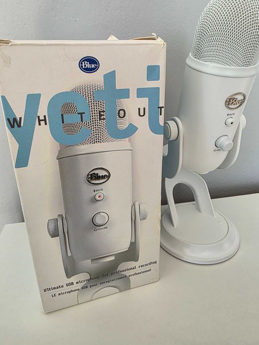 Mikrofon pojemnościowy studyjny BLUE YETI USB biały