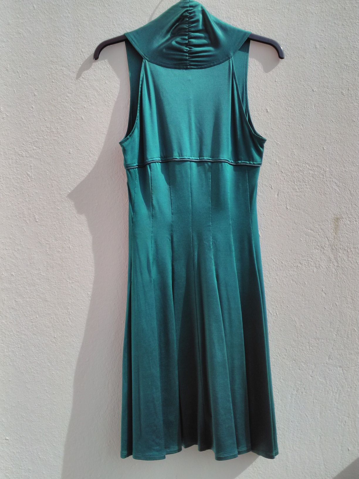 Vestido verde esmeralda-tamanho 34