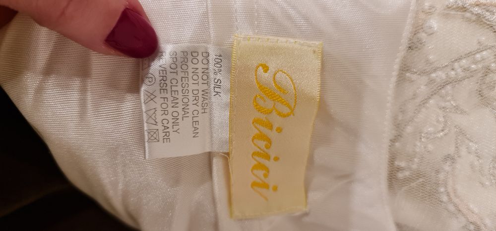 Sukienka ślubna, balowa r. S jedwab