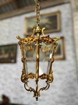 Złoty żyrandol barokowy – latarnia #8060 Stylowy Węgrów