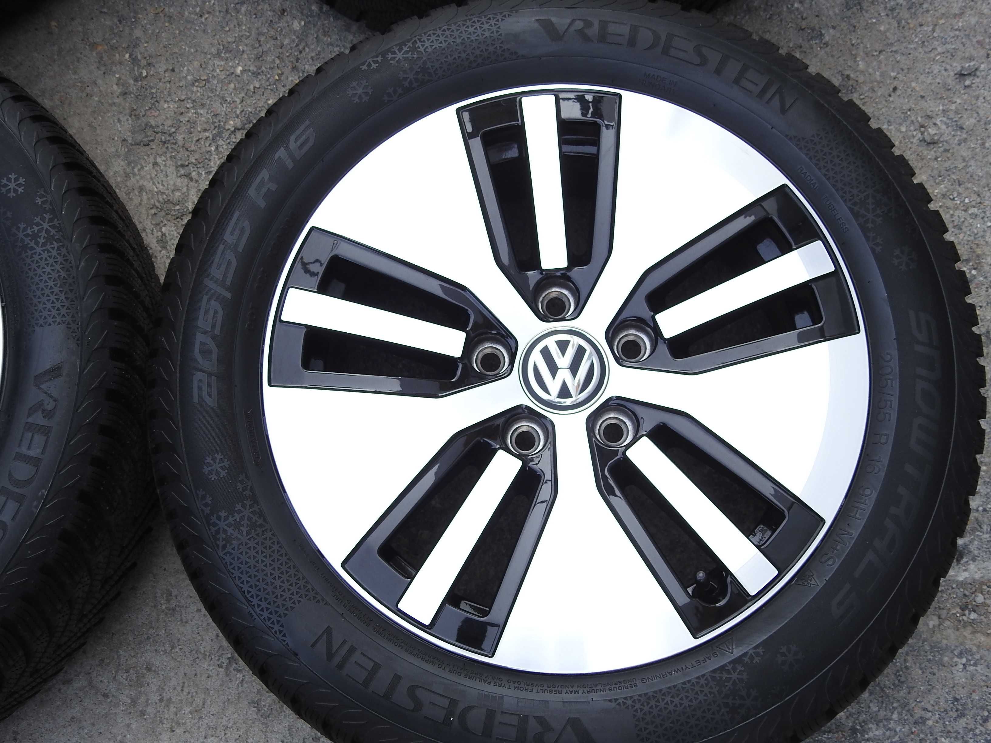 4xAlufelgi 16'' 5x112 6,5J ET46 Oryginał VW 5GE 2018rok Jak NOWE