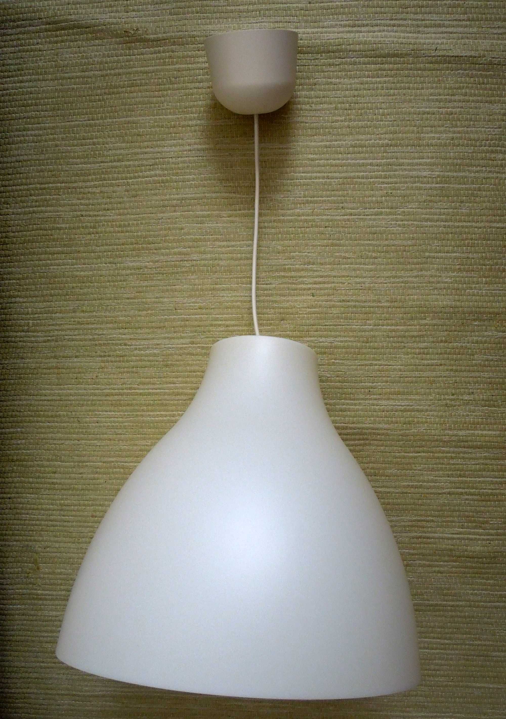 Ikea Melodi - candeeiro suspenso branco 38cm com lâmpada eco OSRAM